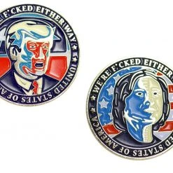 Costume Agent Trump Clinton Fcked Either Way Flip Coin