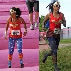 Costume Agent Wonder Woman Inspired Superstar Leggings Costume Pants 5 Costume Agent Wonder Woman Inspired Superstar Leggings Costume Pants