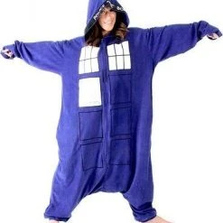Underboss Police Booth Tardis Hooded Kigurumi One Piece Pajama Pajamas / Underwear