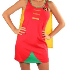 Underboss Dresses / Leggings Robin Foil Juniors Costume Sleep Tank With Cape