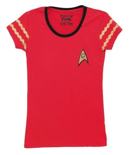 Mighty Fine Women's Shirts Star Trek Starfleet Uniform Logo T-Shirt 3 Mighty Fine Women's Shirts Star Trek Starfleet Uniform Logo T-Shirt