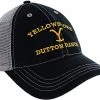 Changes Yellowstone Dutton Ranch Mesh Trucker Hat Blk/Gry Hats