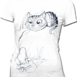 Life Clothing Shirts / Tops Chesire Cat White Juniors T-shirt