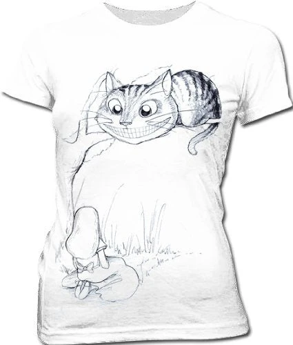 Life Clothing Shirts / Tops Chesire Cat White Juniors T-shirt 1 Life Clothing Shirts / Tops Chesire Cat White Juniors T-shirt