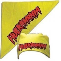 Costume Agent Hulkamania Red/Gold Bandana Accessories / Footwear