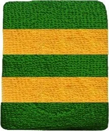 Costume Agent Headband & Wristbands Dale Green & Gold Terry Wristband (1 Wristband)