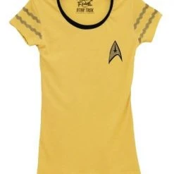 Mighty Fine Women's Shirts Star Trek Starfleet Uniform Logo T-Shirt