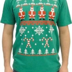 American Classics Snowflake And Candy Cane 8-Bit Design T-shirt