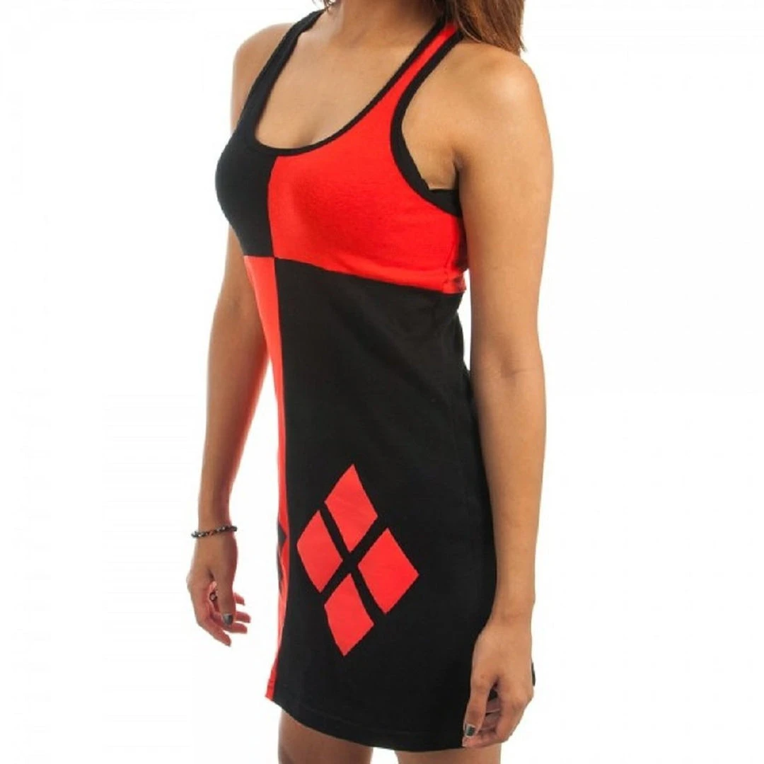 Bioworld Harley Quinn Character Juniors Costume Tank Dress 1 Bioworld Harley Quinn Character Juniors Costume Tank Dress