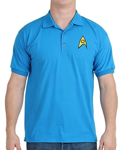 Mighty Fine Star Trek Starfleet Uniform Polo Shirt Shirts / Tops 1 Mighty Fine Star Trek Starfleet Uniform Polo Shirt Shirts / Tops
