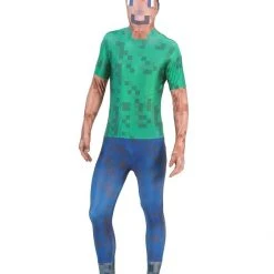 Morphsuits Adult Pixelated Green Man Morphsuit Costume