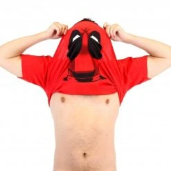 Mighty Fine Marvel Deadpool Question Mark Flip T-Shirt