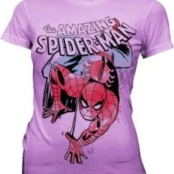 Awake Spider-Man Climb Juniors Lilac T-shirt Shirts / Tops