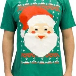 American Classics Shirts / Tops Christmas Big Santa Claus Face 8-Bit T-shirt
