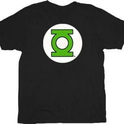 Graphits Designs Green Lantern Logo Black Adult T-shirt Shirts / Tops