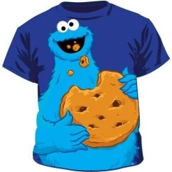 Mighty Fine Jumbo Cookie Monster Eating T-shirt Shirts / Tops