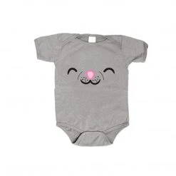 Ripple Junction Soft Kitty Face Costume Ash Grey Infant Baby Onesie Romper