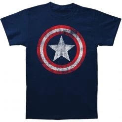 Mad Engine Captain America Star Distressed Logo T-shirt
