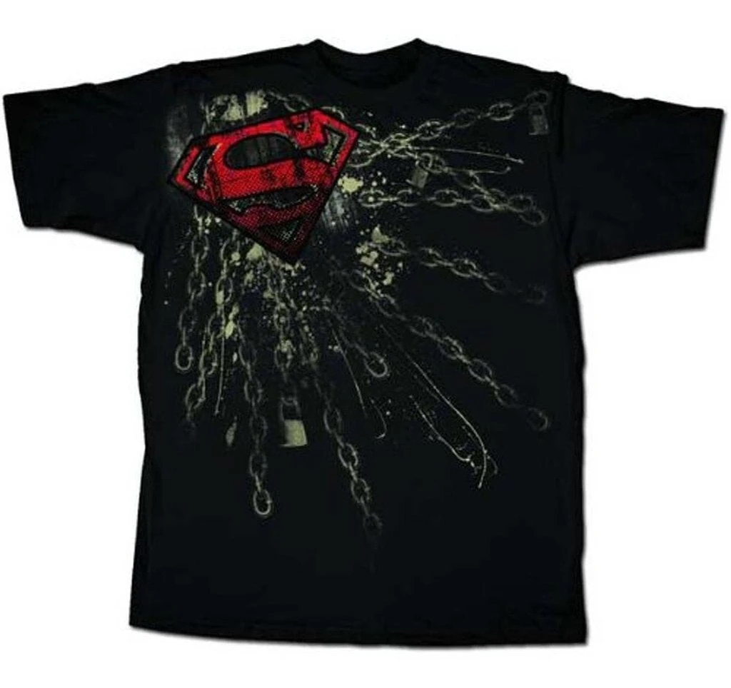 Trevco Superman Shackled Chain Logo T-shirt 1 Trevco Superman Shackled Chain Logo T-shirt