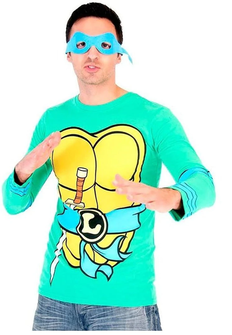 TVStoreOnline TMNT Long Sleeves Costume T-shirt & Eye Mask 10 TVStoreOnline TMNT Long Sleeves Costume T-shirt & Eye Mask
