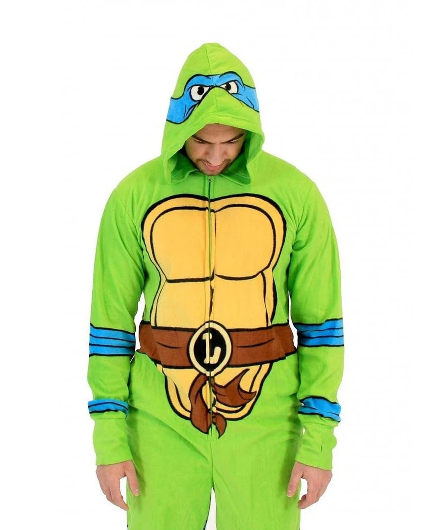 Underboss TMNT Leonardo Green Union Suit Pajamas / Underwear 4 Underboss TMNT Leonardo Green Union Suit Pajamas / Underwear