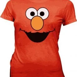 Mighty Fine Shirts / Tops Sesame Street Elmo Face Juniors T-shirt