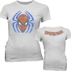 Mighty Fine Shirts / Tops Spider-Man Sense Spider Face Distressed Cement T-shirt