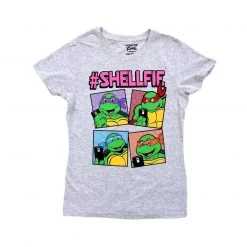 Mighty Fine TMNT Teenage Mutant Ninja Turtles Boxes Shellfie Juniors T-Shirt