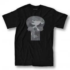 Mighty Fine The Punisher Camo Logo T-shirt Shirts / Tops