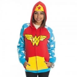 Bioworld Wonder Woman Costume Hoodie Jacket Sweatshirt Hoodies