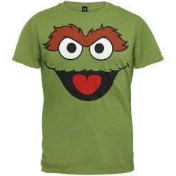 Mighty Fine Youth Shirts Sesame Street Oscar The Grouch Face T-shirt