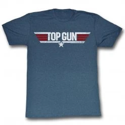 American Classics Top Gun Logo Heather Navy T-Shirt Men's Shirts
