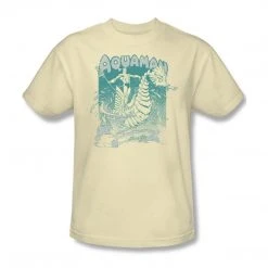Trevco Shirts / Tops Aquaman Catch A Wave Vintage Cream T-shirt