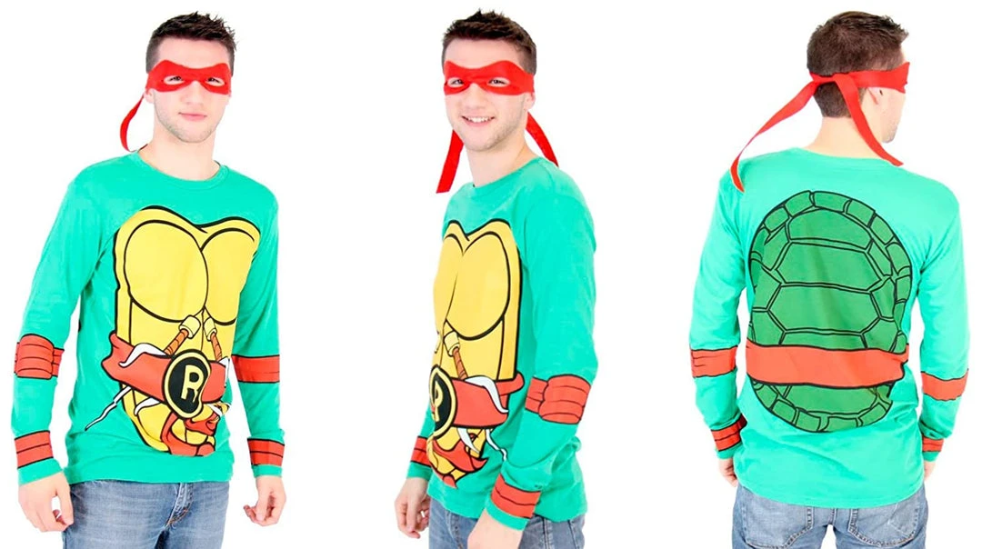 TVStoreOnline TMNT Long Sleeves Costume T-shirt & Eye Mask 14 TVStoreOnline TMNT Long Sleeves Costume T-shirt & Eye Mask