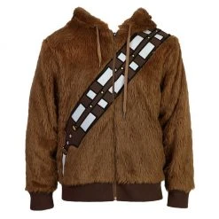 Mighty Fine Chewbacca Faux Fur Costume Zip Up Sweatshirt Sweaters & Sweatshirts