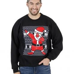 Costume Agent Dabbing Santa Ugly Christmas Sweatshirt