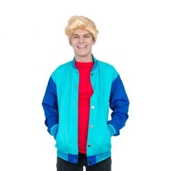 Costume Agent 90's Saved By The Stud Costume Bayside Jacket & Wig