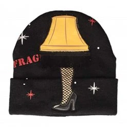 Concept One A Christmas Story Fragile Leg Lamp With Lights & Tassels Beanie Hats