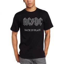Impact AC/DC Back In Black Adult T-shirt Men's Shirts