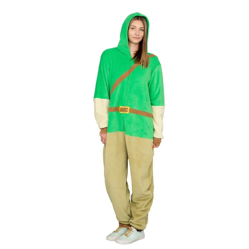 Vendor-unknown Pajamas / Underwear The Legend Of Zelda Link Green Costume Jumpsuit 1 Vendor-unknown Pajamas / Underwear The Legend Of Zelda Link Green Costume Jumpsuit