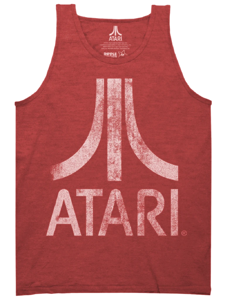 Ripple Junction Atari Distressed Logo Adult Tank Top Tank Tops 3 Ripple Junction Atari Distressed Logo Adult Tank Top Tank Tops
