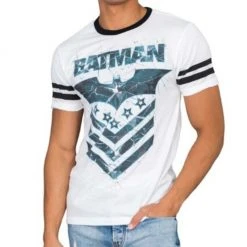 Trevco Batman The Dark Knight Arrow Logo White Mens T-Shirt Shirts / Tops