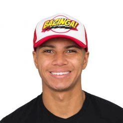 Ripple Junction Bazinga! White And Red Adjustable Adult Basball Cap Hat Hats