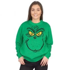 Hybrid Apparel Sweaters & Sweatshirts Big Face Grinch Sweater 7 Hybrid Apparel Sweaters & Sweatshirts Big Face Grinch Sweater