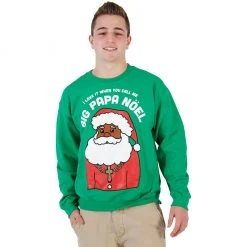 Life Clothing Big Papa Noel Fleece Ugly Christmas Xmas Sweater Sweatshirt Sweaters & Sweatshirts