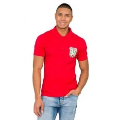 Ripple Junction Bushwood Mens Red Polo Tee Shirts / Tops