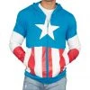 Trevco Hoodies Captain America Adult Hooded Sweatshirt Hoodie Jacket