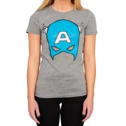 Trevco Captain America Big Blue A Mask T-Shirt