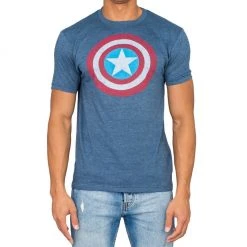 Trevco Captain America Distressed Shield Light T-shirt