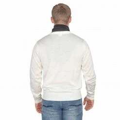 Costume Agent MOVIES Crazy Cousin White V-Neck Sweater With Black Dickey